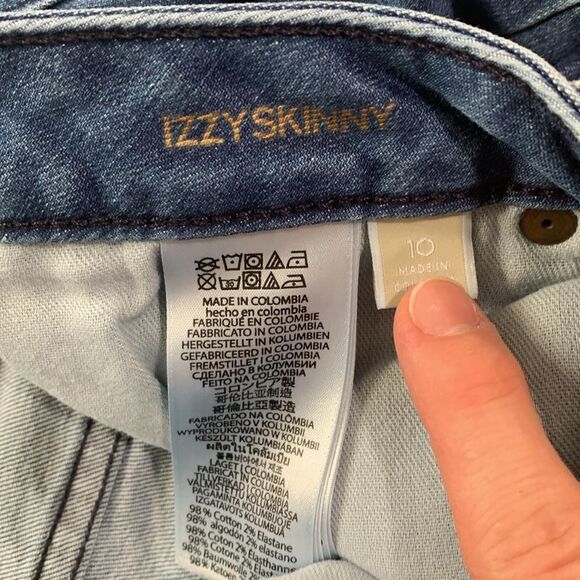 Michael Kors | Izzy Skinny Women’s Released Hem Skinny Blue Denim Jeans - Picture 7 of 10